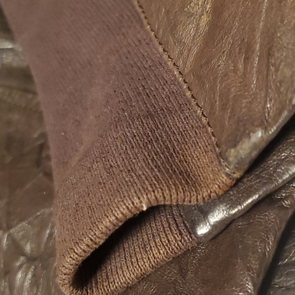 DANIER DARK BROWN GENUINE LEATHER JACKET. - Picture 5 of 5